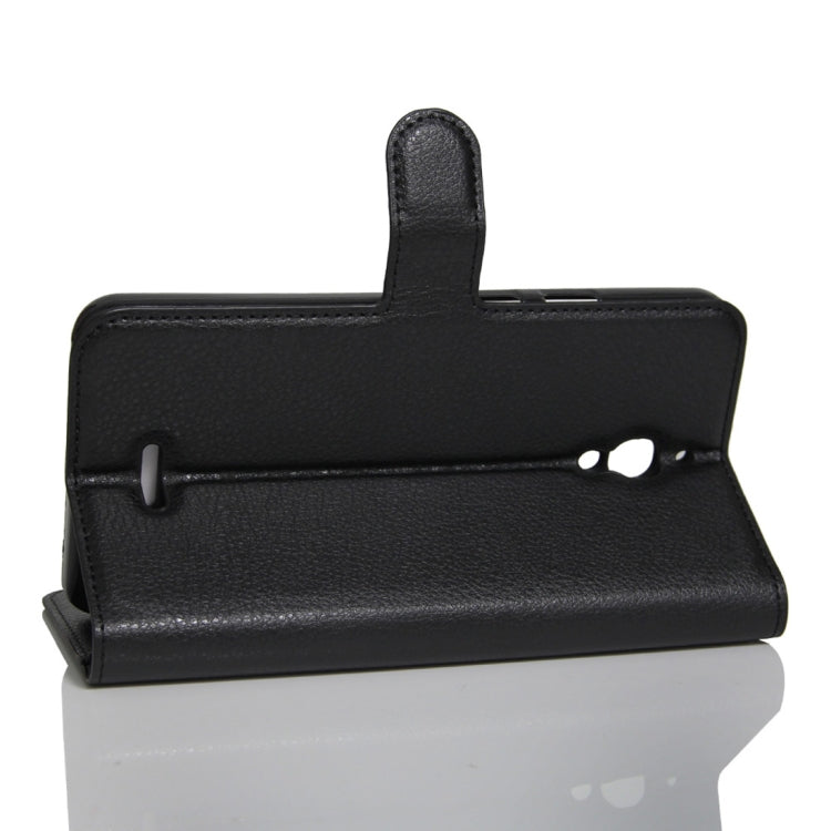 Litchi Texture Horizontal Flip Leather Case for Alcatel Pixi 4 6.0 (4G), with Wallet & Holder & Card Slots