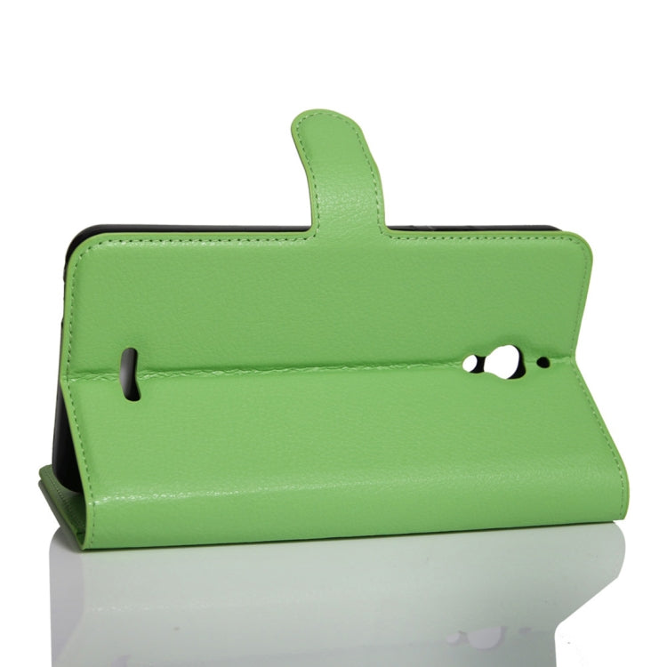 Litchi Texture Horizontal Flip Leather Case for Alcatel Pixi 4 6.0 (4G), with Wallet & Holder & Card Slots