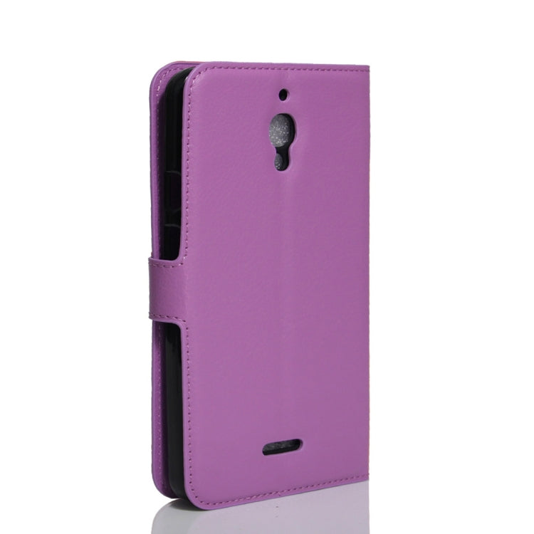 Litchi Texture Horizontal Flip Leather Case for Alcatel Pixi 4 6.0 (4G), with Wallet & Holder & Card Slots