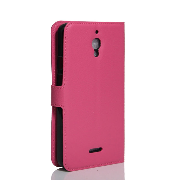 Litchi Texture Horizontal Flip Leather Case for Alcatel Pixi 4 6.0 (4G), with Wallet & Holder & Card Slots