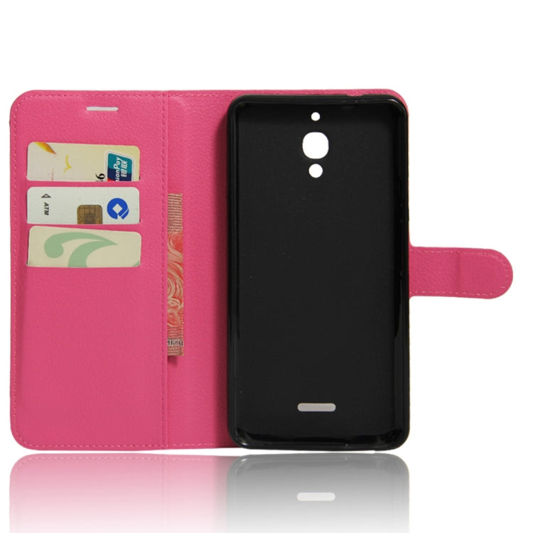 Litchi Texture Horizontal Flip Leather Case for Alcatel Pixi 4 6.0 (4G), with Wallet & Holder & Card Slots