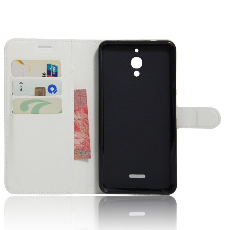 Litchi Texture Horizontal Flip Leather Case for Alcatel Pixi 4 6.0 (4G), with Wallet & Holder & Card Slots
