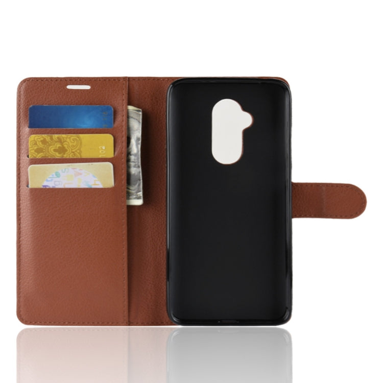 Litchi Texture Horizontal Flip PU Leather Case for Alcatel 7, with Holder & Card Slots & Wallet