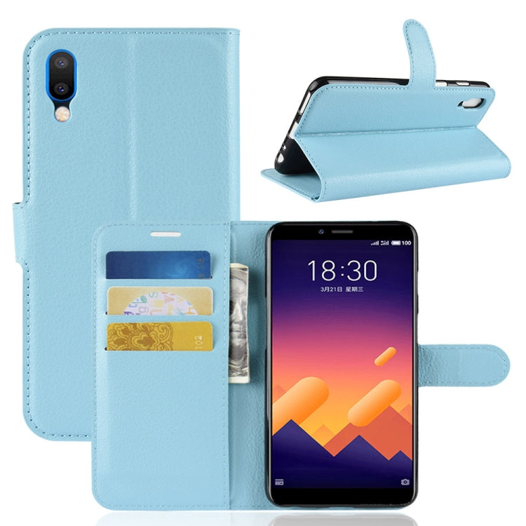 Litchi Texture Horizontal Flip Leather Case for Meizu Meilan E3, with Wallet & Holder & Card Slots