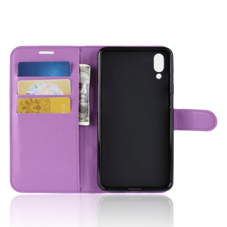 Litchi Texture Horizontal Flip Leather Case for Meizu Meilan E3, with Wallet & Holder & Card Slots
