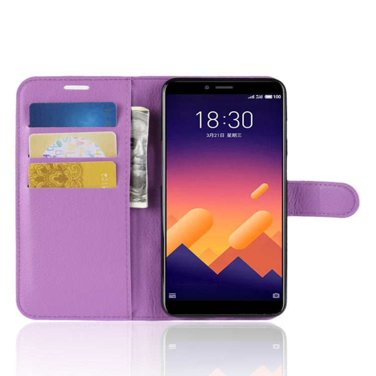 Litchi Texture Horizontal Flip Leather Case for Meizu Meilan E3, with Wallet & Holder & Card Slots