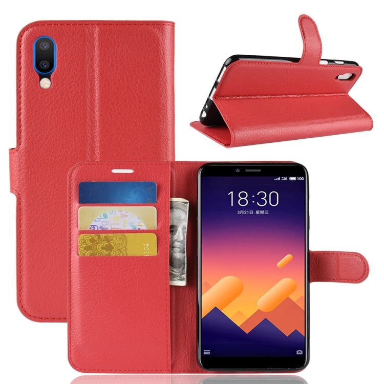 Litchi Texture Horizontal Flip Leather Case for Meizu Meilan E3, with Wallet & Holder & Card Slots