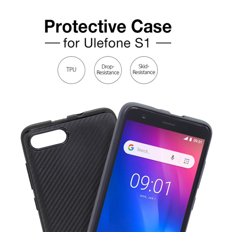 Original Carbon Fibre Texture TPU Protective Case for Ulefone S1(Black)