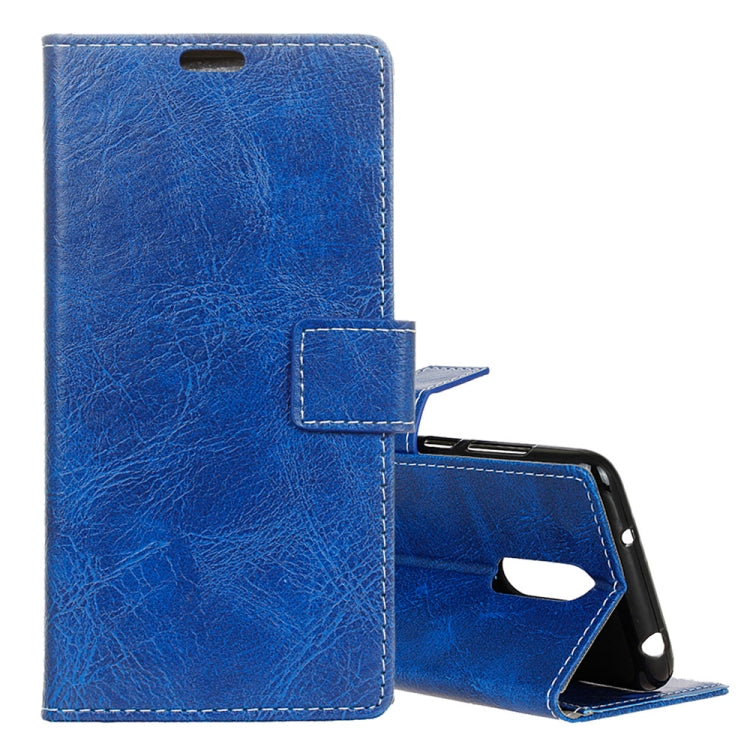 Retro Crazy Horse Texture Horizontal Flip Leather Case for Alcatel 1C, with Holder & Card Slots & Photo Frame
