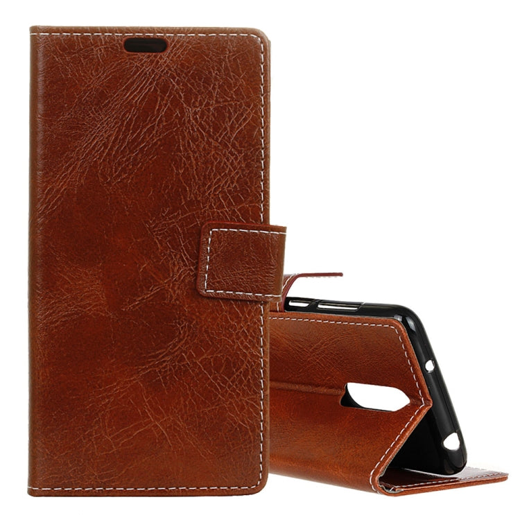 Retro Crazy Horse Texture Horizontal Flip Leather Case for Alcatel 1C, with Holder & Card Slots & Photo Frame