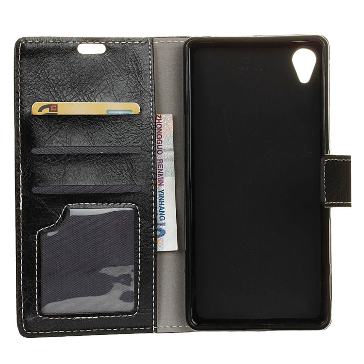 Retro Crazy Horse Texture Horizontal Flip Leather Case for Alcatel 1 / Vodafone Smart E9, with Holder & Card Slots & Photo Frame