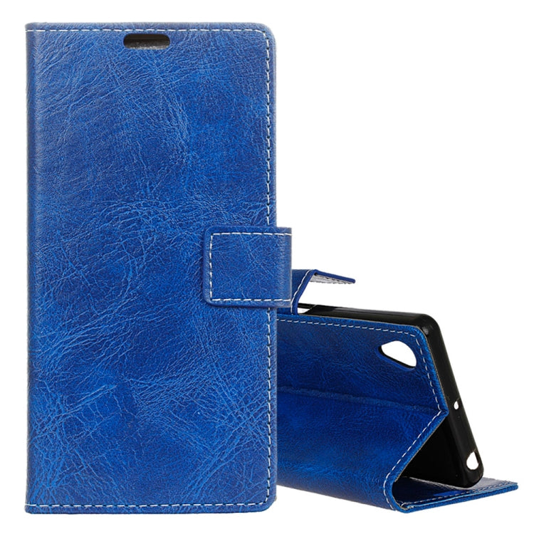 Retro Crazy Horse Texture Horizontal Flip Leather Case for Alcatel 1 / Vodafone Smart E9, with Holder & Card Slots & Photo Frame