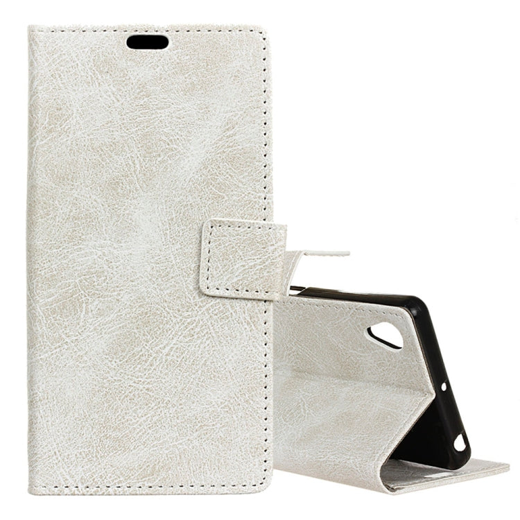 Retro Crazy Horse Texture Horizontal Flip Leather Case for Alcatel 1 / Vodafone Smart E9, with Holder & Card Slots & Photo Frame