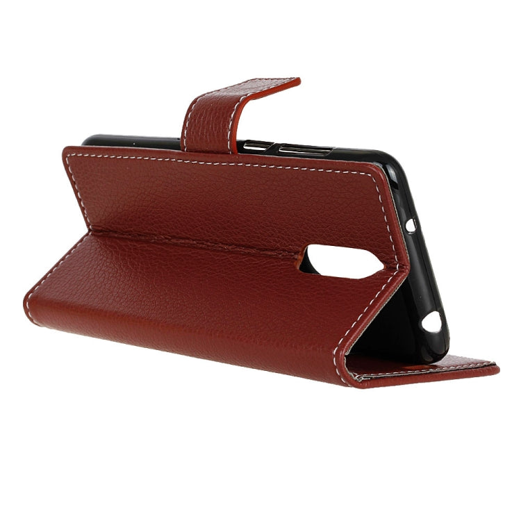 Litchi Texture Horizontal Flip Leather Case for Alcatel 1C, with Holder & Card Slots & Photo Frame