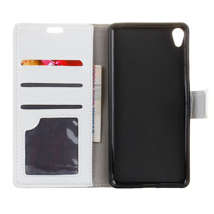 Litchi Texture Horizontal Flip Leather Case for Alcatel 1, with Holder & Card Slots & Photo Frame