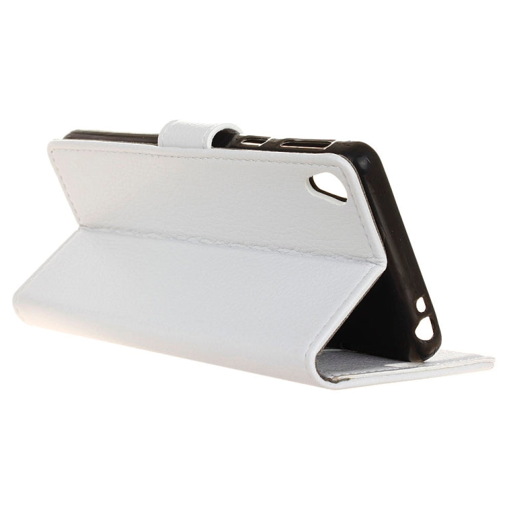 Litchi Texture Horizontal Flip Leather Case for Alcatel 1, with Holder & Card Slots & Photo Frame