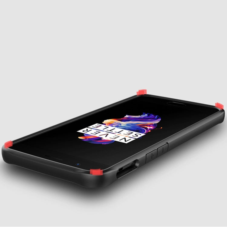 For OnePlus  5 Transparent PC + TPU Full Coverage Shockproof Protective Back Case(Grey)