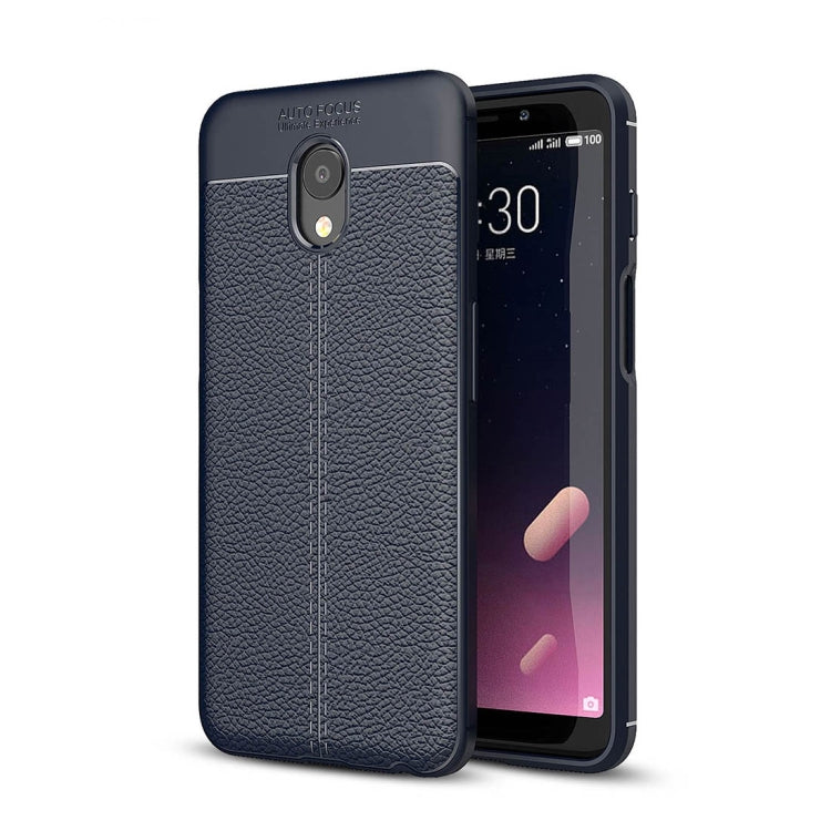 For Meizu  Meilan S6 Litchi Texture Anti-slip Soft TPU Protective Back Cover Case