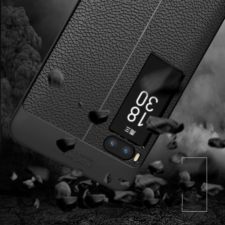 For Meizu  Pro 7 Plus Litchi Texture Anti-slip Soft TPU Protective Back Cover Case