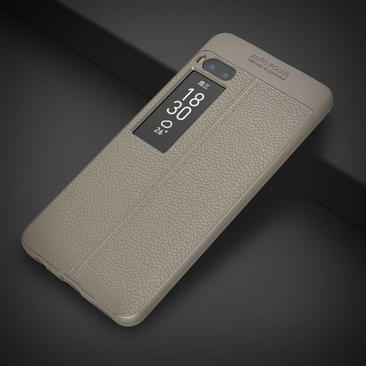 For Meizu  Pro 7 Plus Litchi Texture Anti-slip Soft TPU Protective Back Cover Case