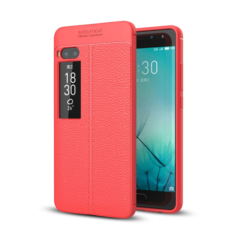 For Meizu  Pro 7 Plus Litchi Texture Anti-slip Soft TPU Protective Back Cover Case