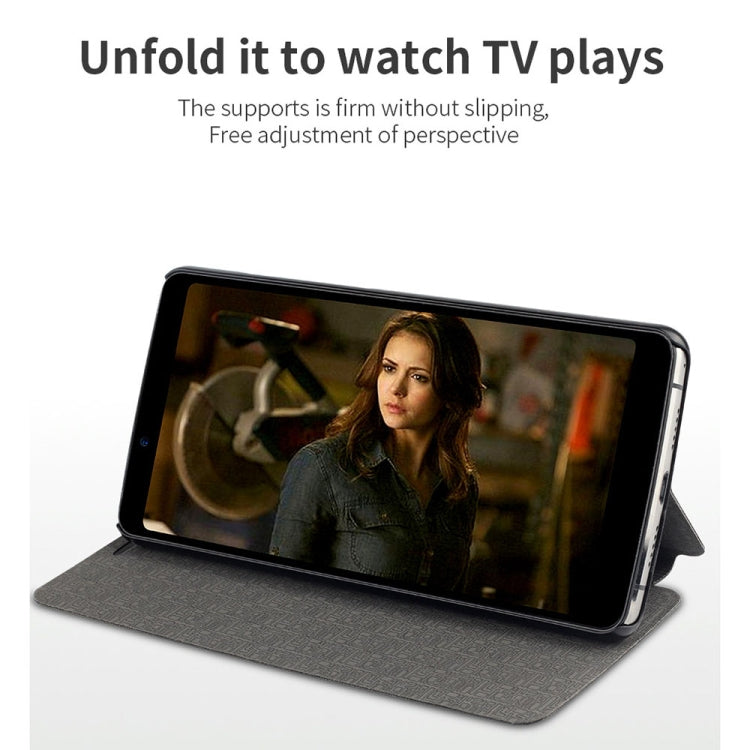 Litchi Texture Horizontal Flip Leather Case for Oukitel K8, with Holder (Blue)