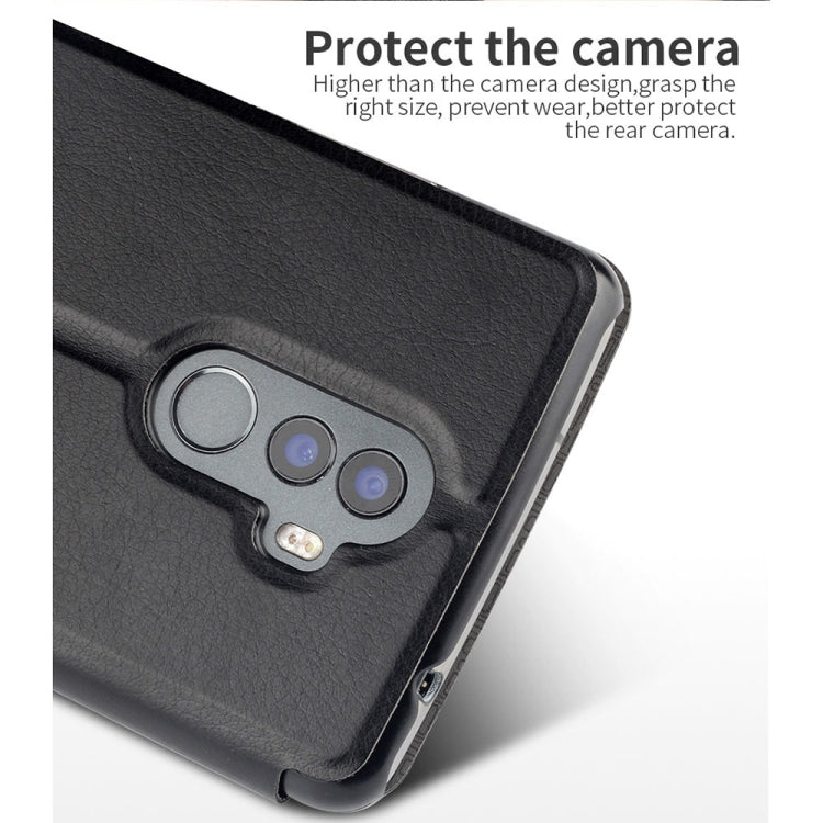 Litchi Texture Horizontal Flip Leather Case for Oukitel K8, with Holder (Blue)