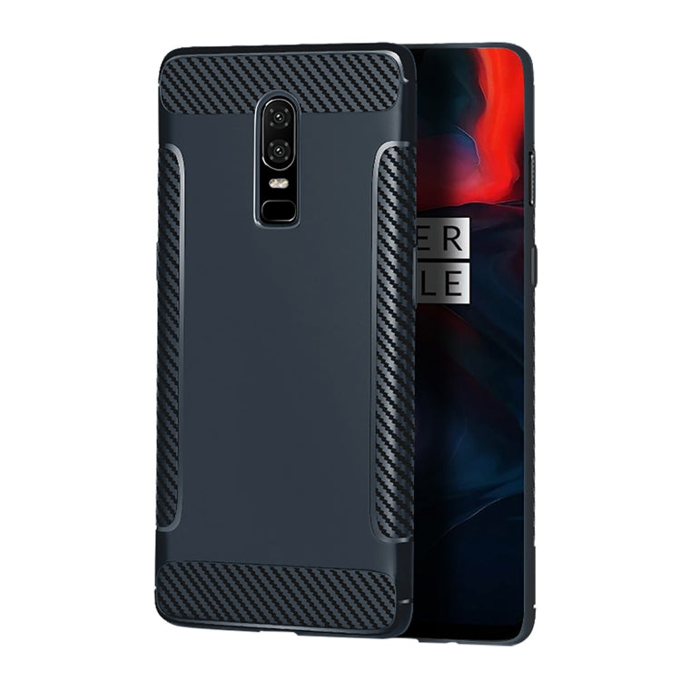 Carbon Fiber Anti-slip TPU Protective Case for OnePlus 6