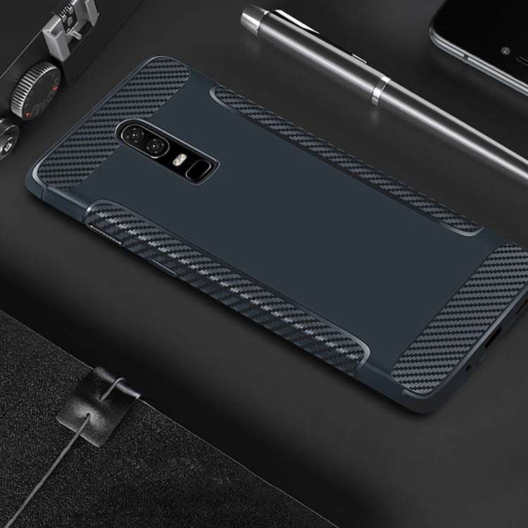 Carbon Fiber Anti-slip TPU Protective Case for OnePlus 6