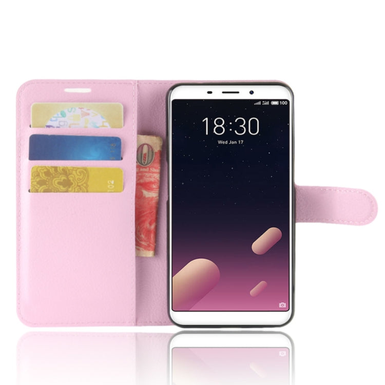 For Meizu  Meilan M6s PU + TPU Litchi Texture Horizontal Flip Leather Case with Wallet & Holder & Card Slots