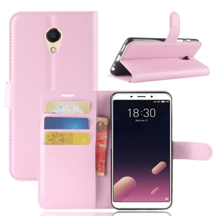 For Meizu  Meilan M6s PU + TPU Litchi Texture Horizontal Flip Leather Case with Wallet & Holder & Card Slots