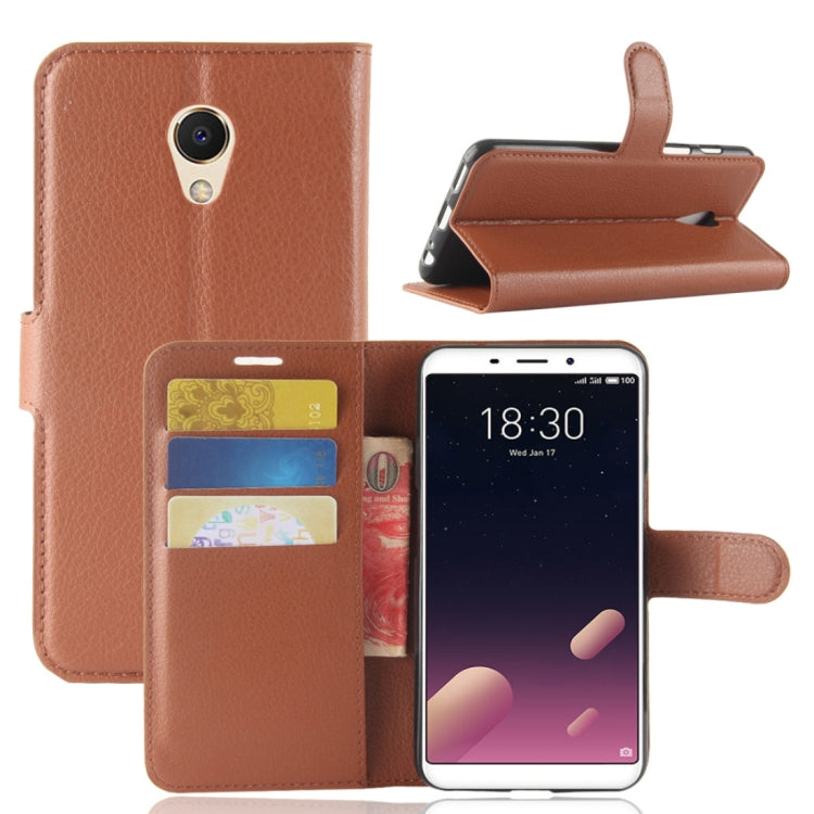 For Meizu  Meilan M6s PU + TPU Litchi Texture Horizontal Flip Leather Case with Wallet & Holder & Card Slots