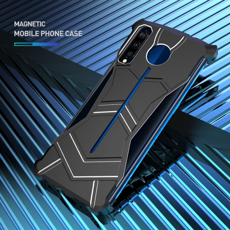 R-JUST Magnet Adsorption Metal Polished Texture Phone Case for VIVO iQOO (Black)