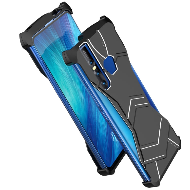 R-JUST Magnet Adsorption Metal Polished Texture Phone Case for VIVO X27 (Black)