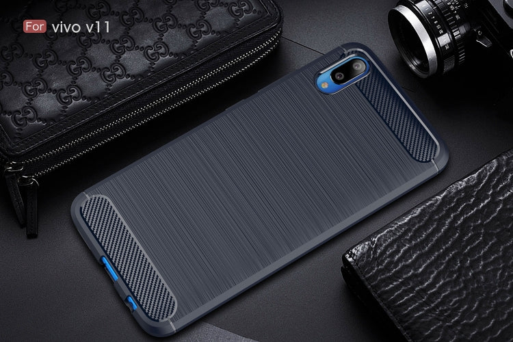 Brushed Texture Carbon Fiber Soft TPU Case for Vivo V11 (V11 Pro)