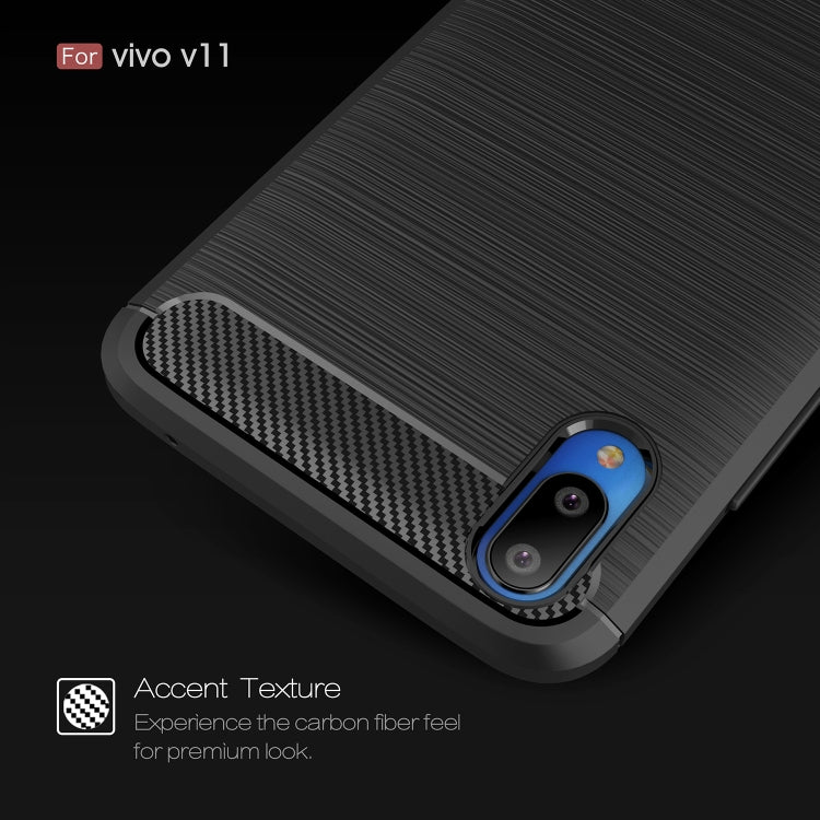 Brushed Texture Carbon Fiber Soft TPU Case for Vivo V11 (V11 Pro)