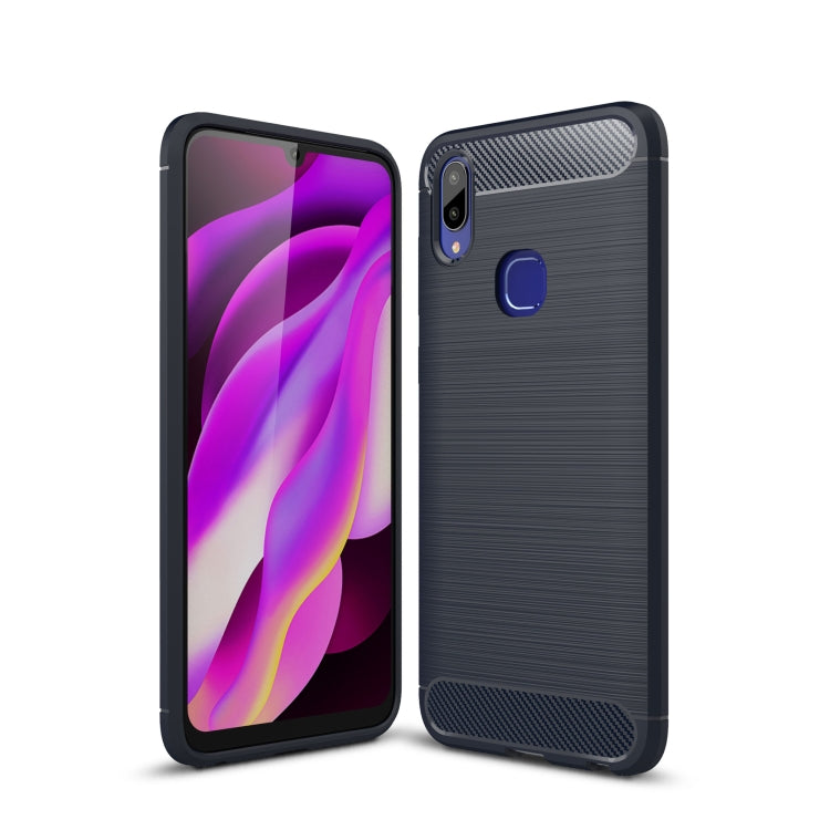 Brushed Texture Carbon Fiber Soft TPU Case for Vivo V11i