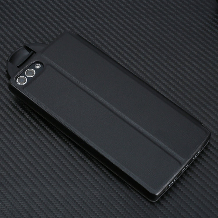 OCUBE for HOMTOM S9 Plus (MPH1900) Spring Texture Horizontal Flip Leather Case with Holder(Black)