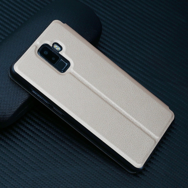 OCUBE for Leagoo M9 (MPH1992) Spring Texture Horizontal Flip Leather Case with Holder (Gold)