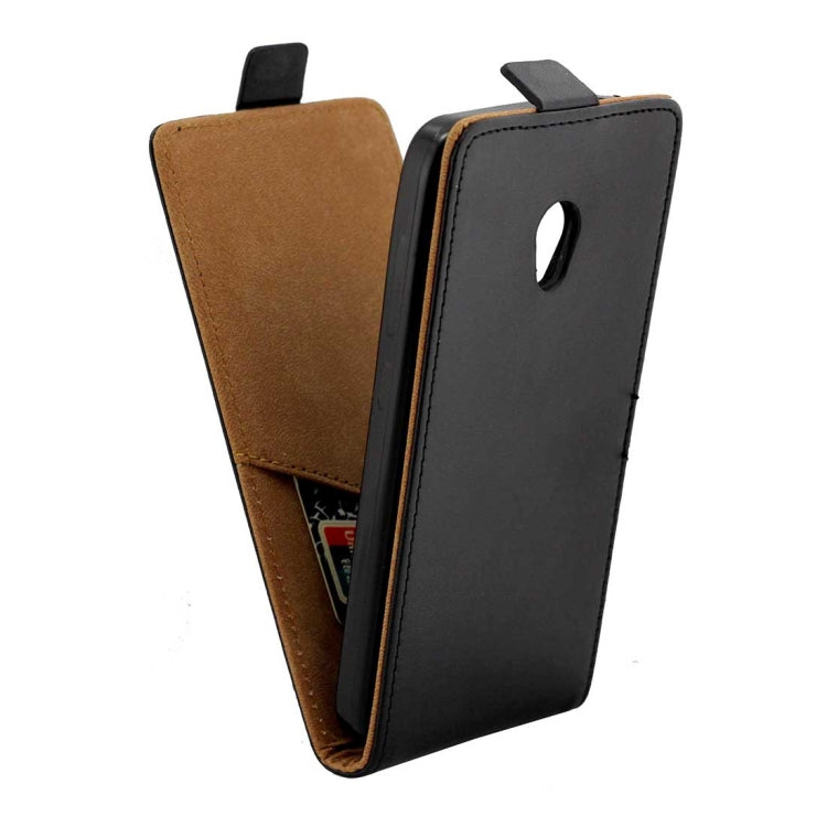 For Alcatel U5 TPU Business Style Vertical Flip Protective Leather Case with Card Slot (Black)