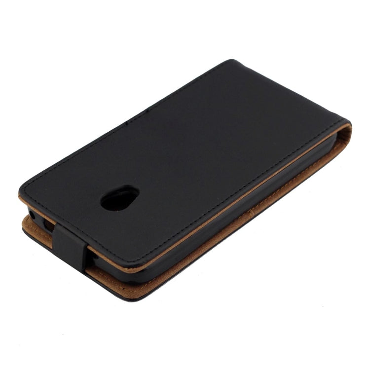 For Alcatel U5 TPU Business Style Vertical Flip Protective Leather Case with Card Slot (Black)