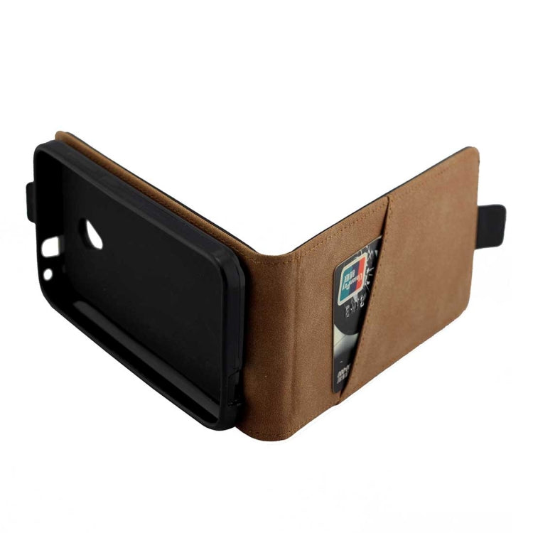 For Alcatel U5 TPU Business Style Vertical Flip Protective Leather Case with Card Slot (Black)