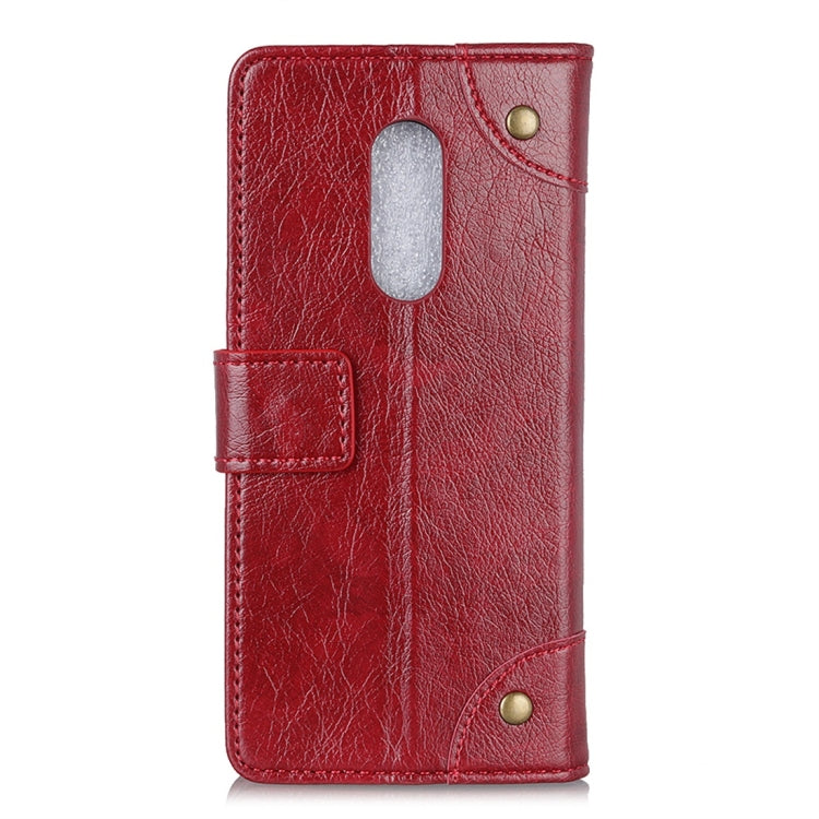 Copper Buckle Nappa Texture Horizontal Flip Leather Case for OnePlus 7, with Holder & Card Slots & Wallet