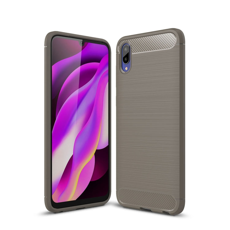 Brushed Texture Carbon Fiber Shockproof TPU Case for Vivo Y97