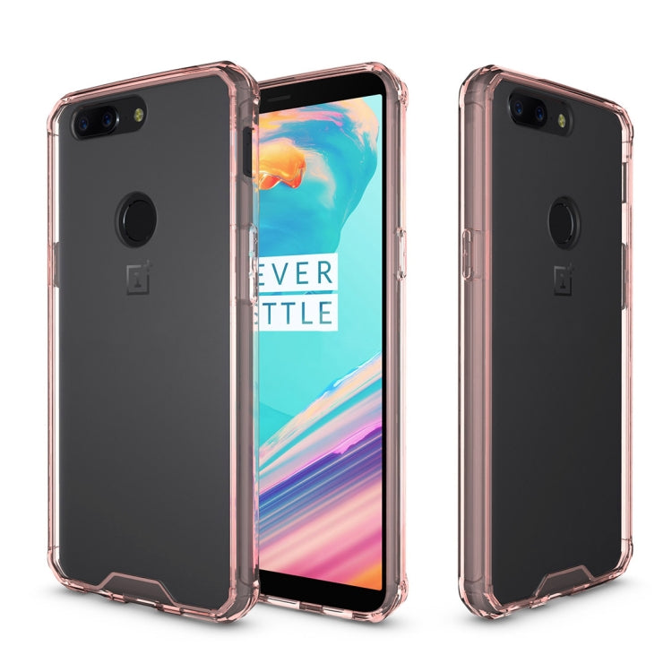For OnePlus  5T Acrylic + TPU Shockproof Transparent Armor Protective Back Cover Case
