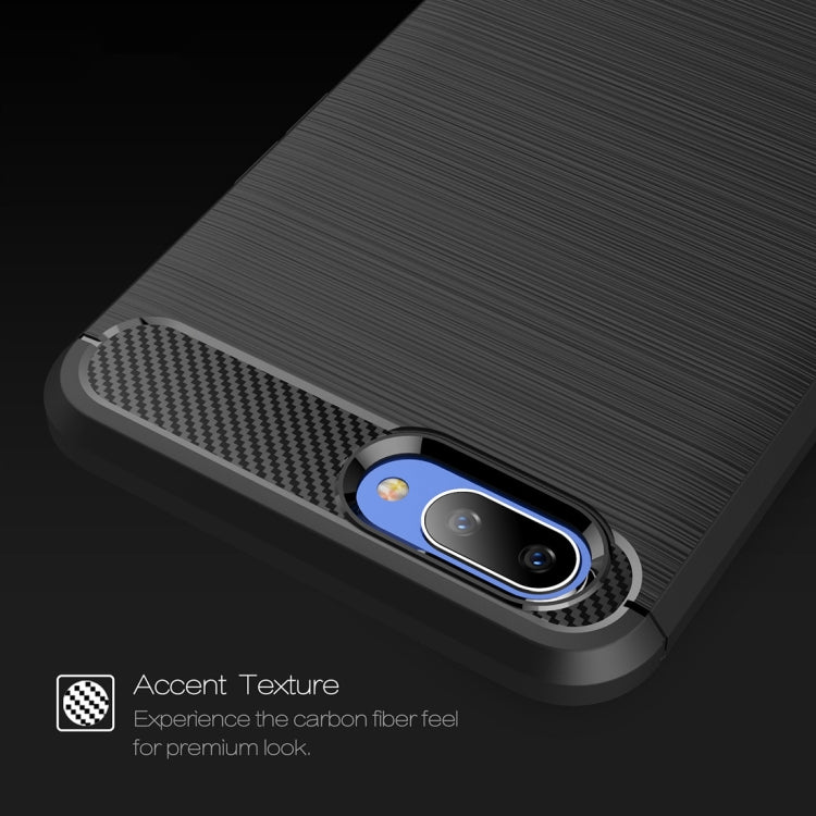 Brushed Texture Carbon Fiber Shockproof TPU Case for OPPO AX5