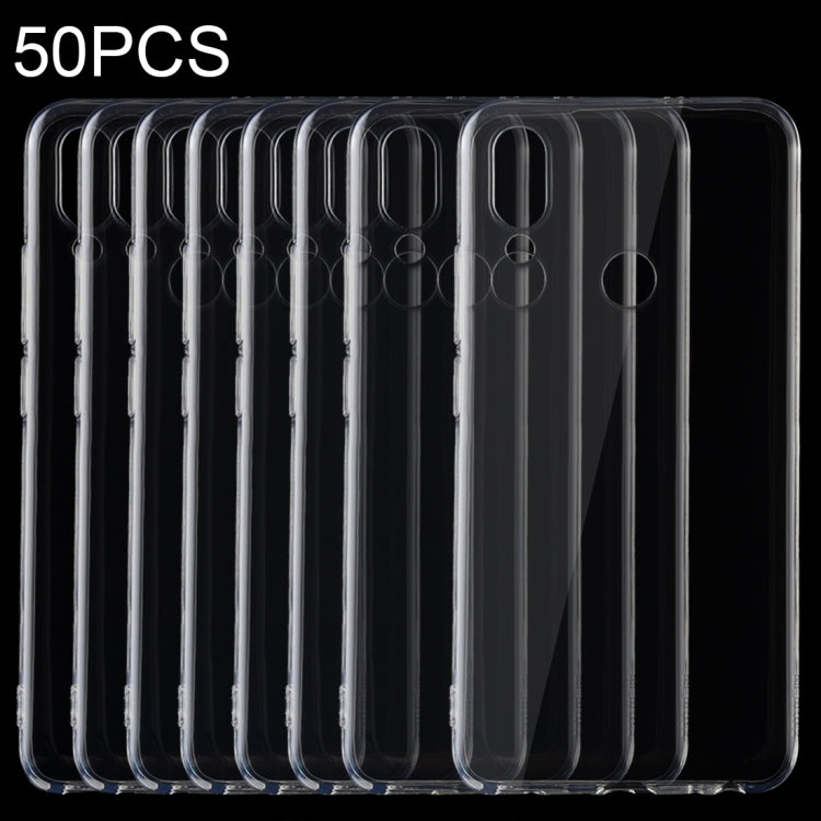 50 PCS 0.75mm Ultrathin Transparent TPU Soft Protective Case for Meizu Note 9