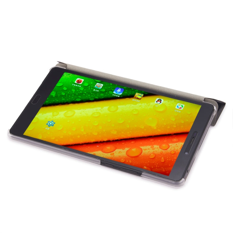 Frosted Texture Horizontal Flip PU Leather Case for Cube X1 / T801, with Three-folding Holder