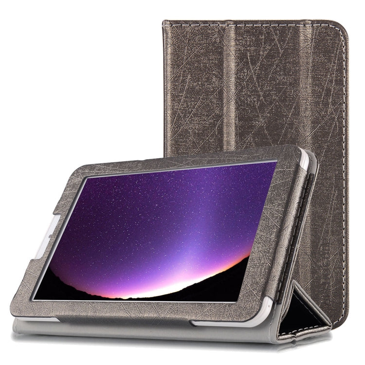 Steel Wire Texture Horizontal Flip Leather Case for Cube C1, with Three-folding Holder