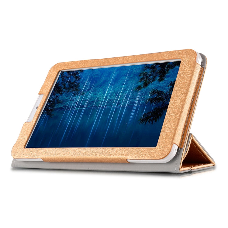 Steel Wire Texture Horizontal Flip Leather Case for Cube C1, with Three-folding Holder